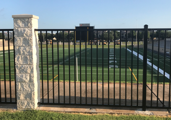 New columns and fencing